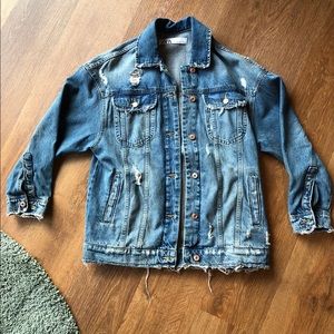 Zara Distressed Denim Jacket